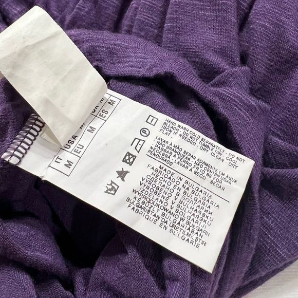 Intimissimi Dolman Dress Sz M Bodycon Front Gathered Detail V-Neck Purple‎ - Picture 7 of 8